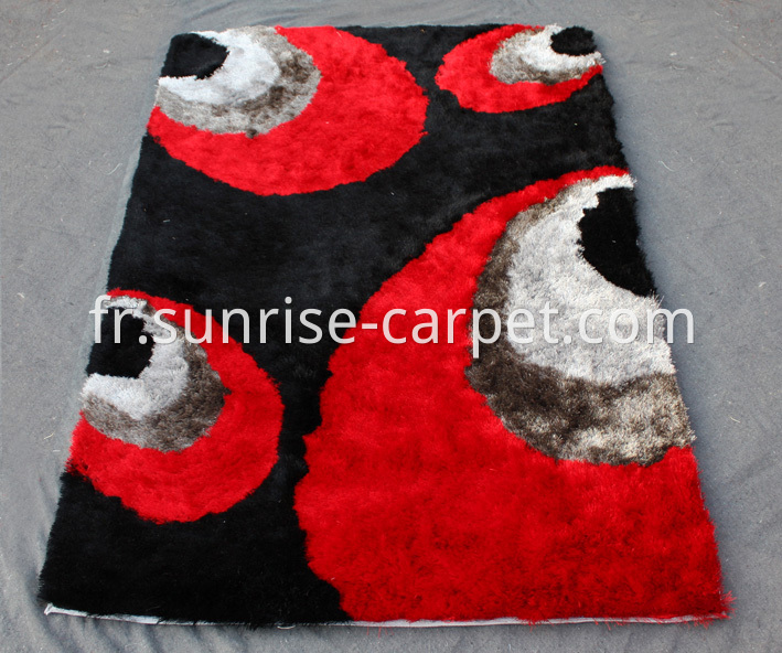 Silk Shaggy with Design Rug